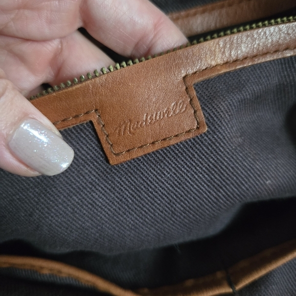 Madewell crossbody satchel - The Transport Satchel - cognac brown leather - Picture 5 of 14